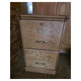 16x26x16 2 drawer wooden file cabinet