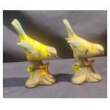Vintage Porcelain Blue Tit Bird Figurines Hand