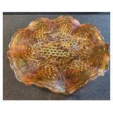 Vintage Imperial Marigold Carnival Glass Grapes