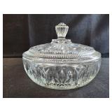 Vintage Avon Glass Vanity Trinket Powder Box