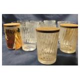 Vintage Square Snuff glass jars