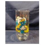 1982 Smurfs "Smurfette" collectors glass