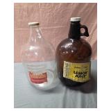 vintage clear glass jug with a capacity of one
