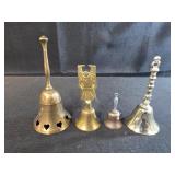 Vintage brass bells, happy Buddha bell, and 2