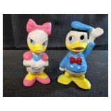 3" vintage porcelain figurines of Donald and