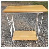 24x31x12 two-tiered accent table features a white