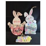 Wooden and ceramic Easter signs