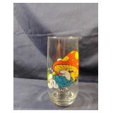 1982 Smurfs "Lazy" collectors glass
