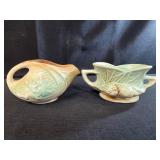 vintage McCoy pottery creamer and sugar bowl