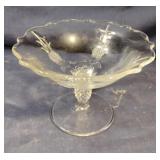 Vintage Heisey Glass Company crystal footed