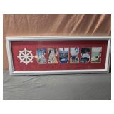 Cruise photo collage frame 25.5x10