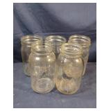 Mason and Ball quart jars. 5 total