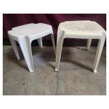 2 Plastic Patio Tables