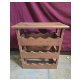 Wood Wine Rack 22"Tx17.5"Wx7.5"D