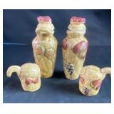 Jars with  salt and pepper shakers