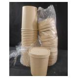Paper cups with lids. 25 total