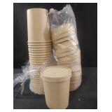 Paper cups with lids. 25 total