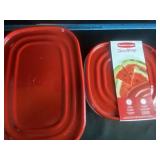 Rubbermaid square and rectangle plastic
