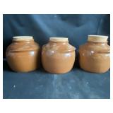 Cork stopped brown jars