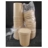 Paper cups with lids. 25 total