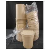 Paper cups with lids. 25 total