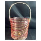 Retro Barware No Lid vintage ribbed acrylic ice