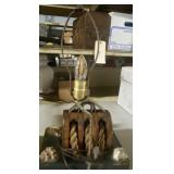 Folk Art Pulley lamp
