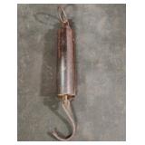 Vintage spring balance hanging scale,