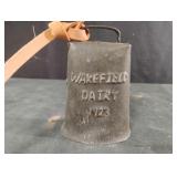 Vintage Wakefield Dairy 1923 cow bell