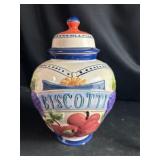 Vintage Biscotti Cookie Jar, Fruit Tuscany Naples