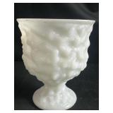 Vintage E.O. Brody Co. Milk Glass Pedestal Vase