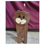 Wood Toilet Paper Holder 23"Tx9"Dx6.5"W