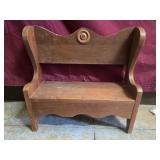 Small Wood Bench 16"Wx16"Tx6"D
