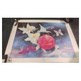 lithograph print titled "Ruby" by artist John