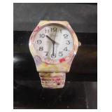 Geneva ladies floral watch