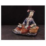 Asian resin lady statue