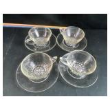 Glass bowl and cup set