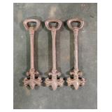 vintage-style cast iron skeleton key bottle