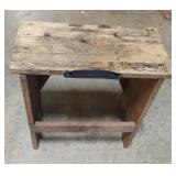 Handmade wood bench 18 x 17 x 9