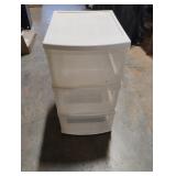 Plastic 3 drawer organizer 13 x 25 x 16 1/2