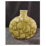 Unique green ceramic vase