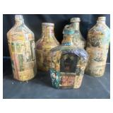 Magazine collage bottles