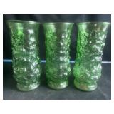 E. O brody co green vases