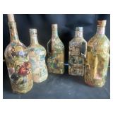 Bottles covered in Vintage Newspapers