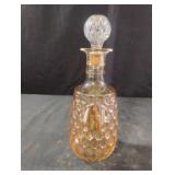 Vintage Iridescent Gold Depression Glass Decanter