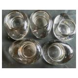 Oval tea light candle holders