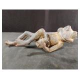 Iron frog statue