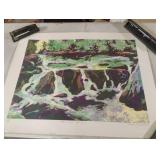 Landscape serigraph print by the American