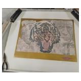 Etching titled ï¿½Of Cats and Bullsï¿½ by