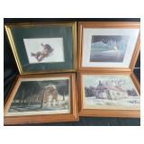 Winter scenery picture framed